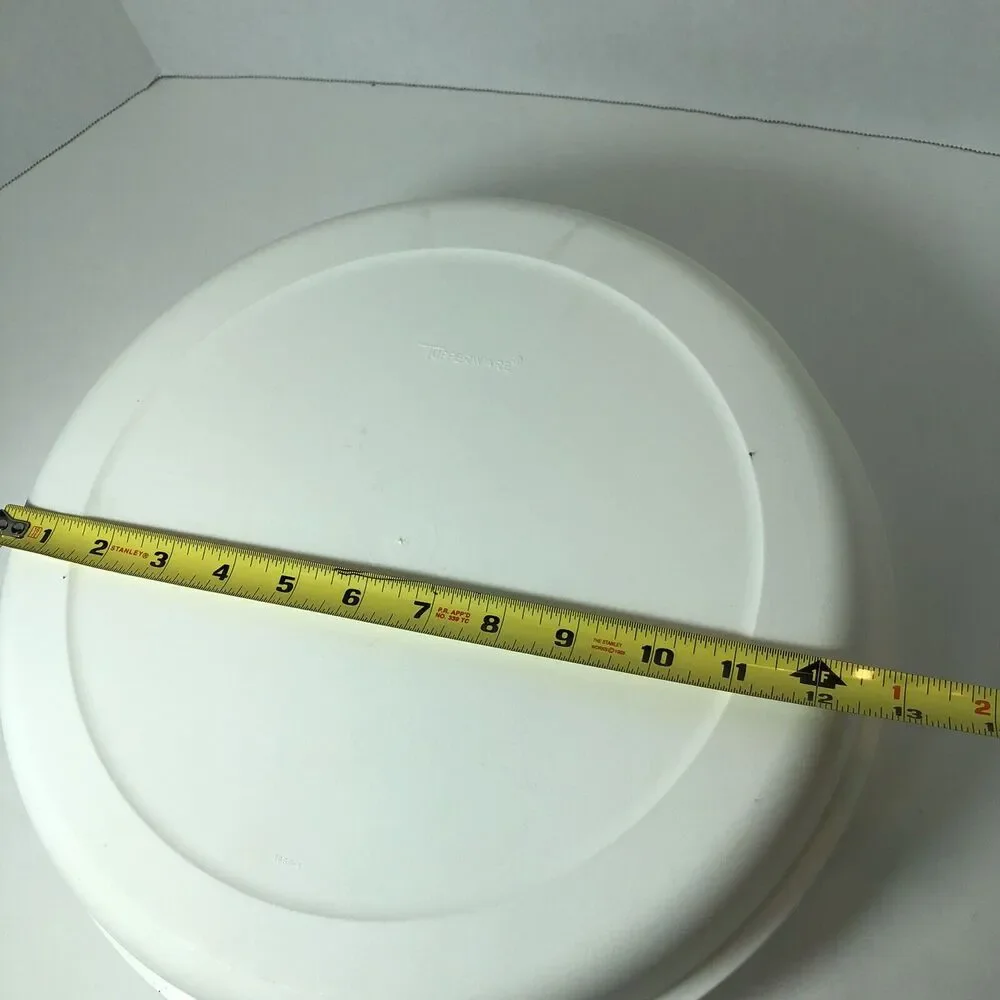 Tupperware Serving Tray Veggie Divided with Lid‎ 1665-1 No Dip Bowl White Large